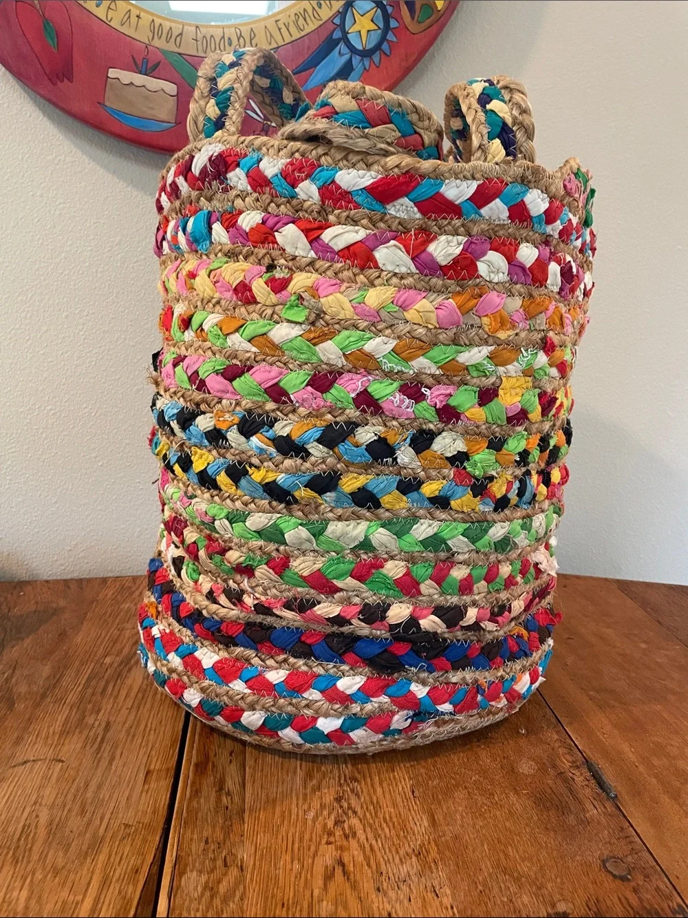 Handwoven Jute & Upcycled Fabric | 12